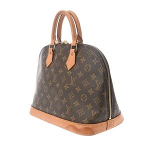 Louis Vuitton Monogram Canvas Handbag Brown Alma